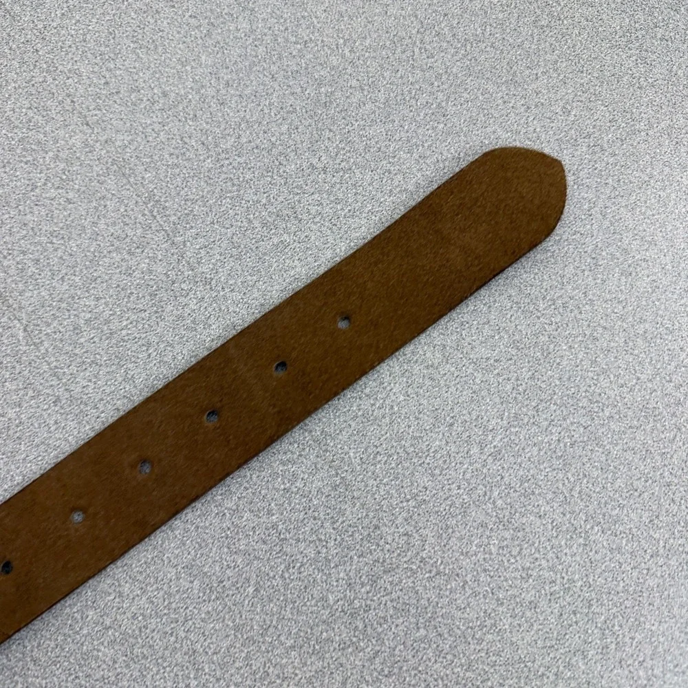 Damen + Hastings Belt Mens Small Brown Addison Suede Leather Roller Buckle